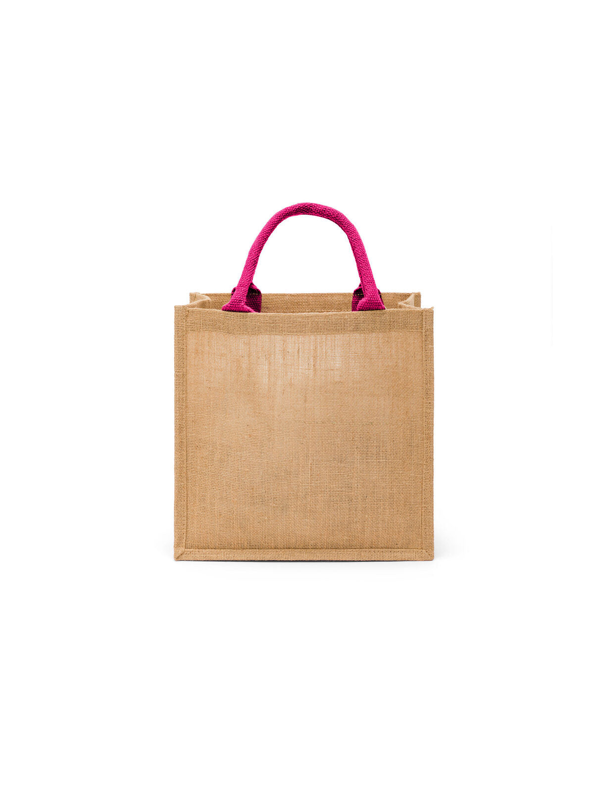 Jute Herren Tasche / Rucksack – Black Spider – Farbe natural/fuchsia – individuell veredelbar