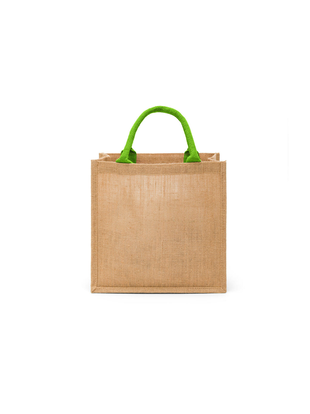 Jute Herren Tasche / Rucksack – Black Spider – Farbe natural/lime – individuell veredelbar