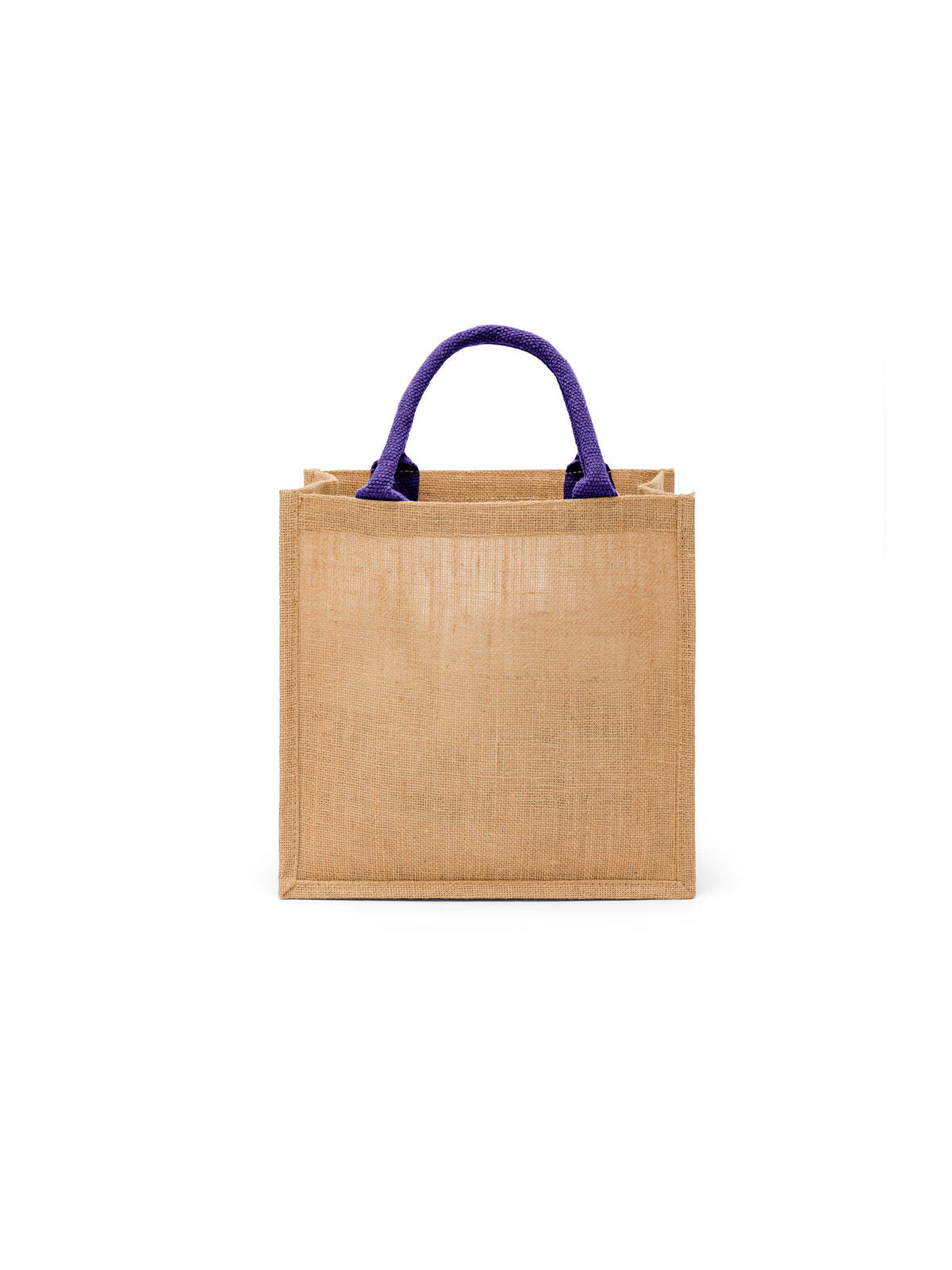 Jute Herren Tasche / Rucksack – Black Spider – Farbe natural/purple – individuell veredelbar