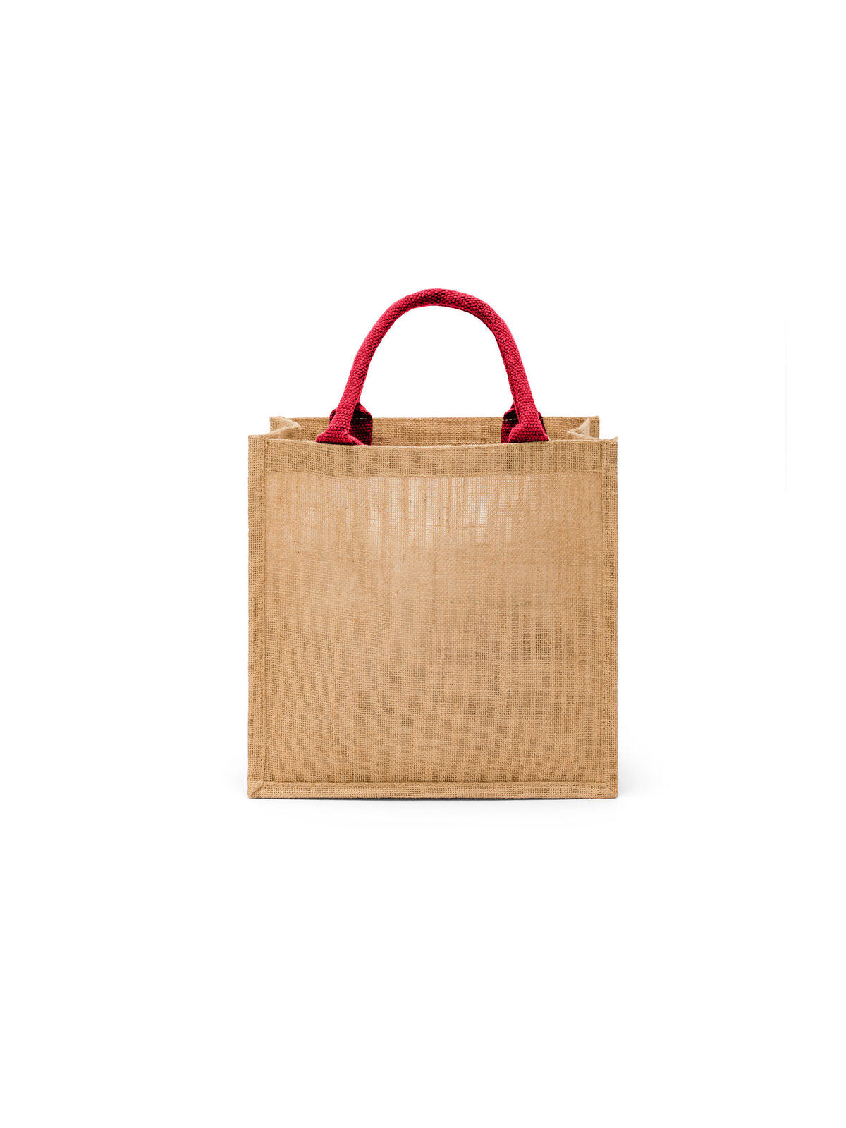 Jute Herren Tasche / Rucksack – Black Spider – Farbe natural/red – individuell veredelbar