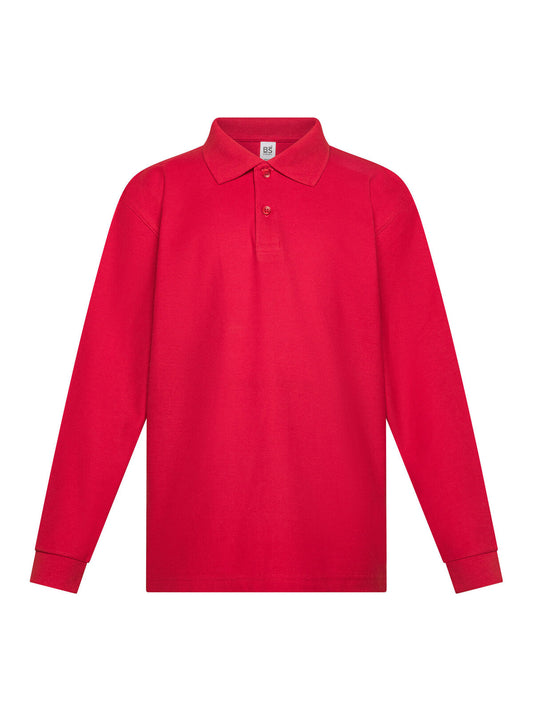 Evolution Polo Kids LS Kinder Poloshirt – Black Spider – Farbe Rot – individuell veredelbar
