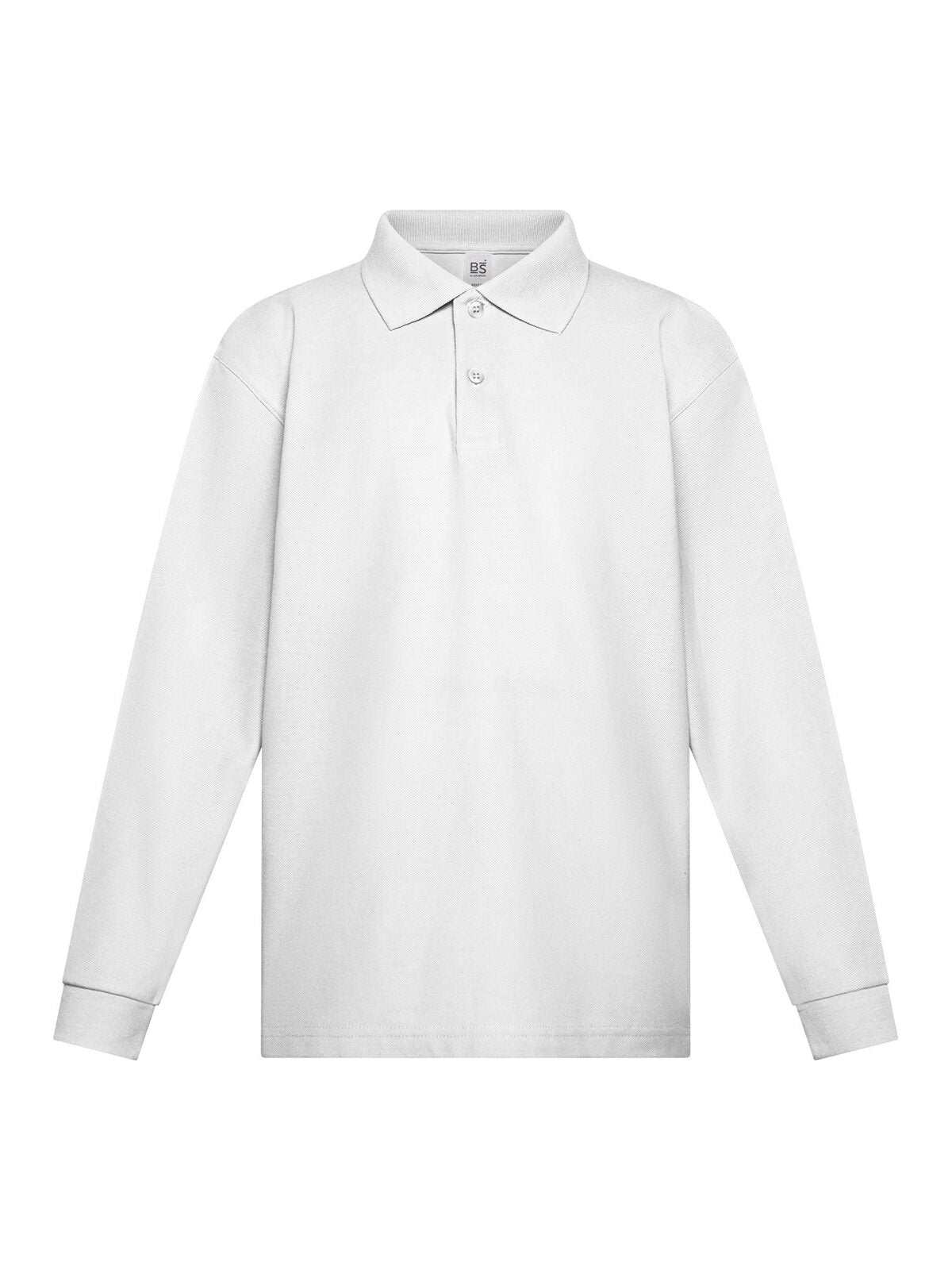 Evolution Polo Kids LS Kinder Poloshirt – Black Spider – Farbe Weiß – individuell veredelbar