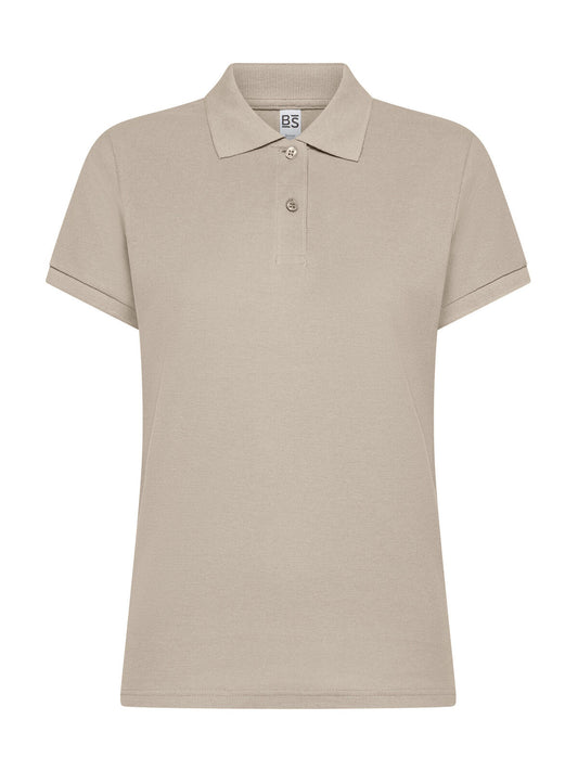 Evolution Polo Women Damen Poloshirt – Black Spider – Farbe almond cream – individuell veredelbar