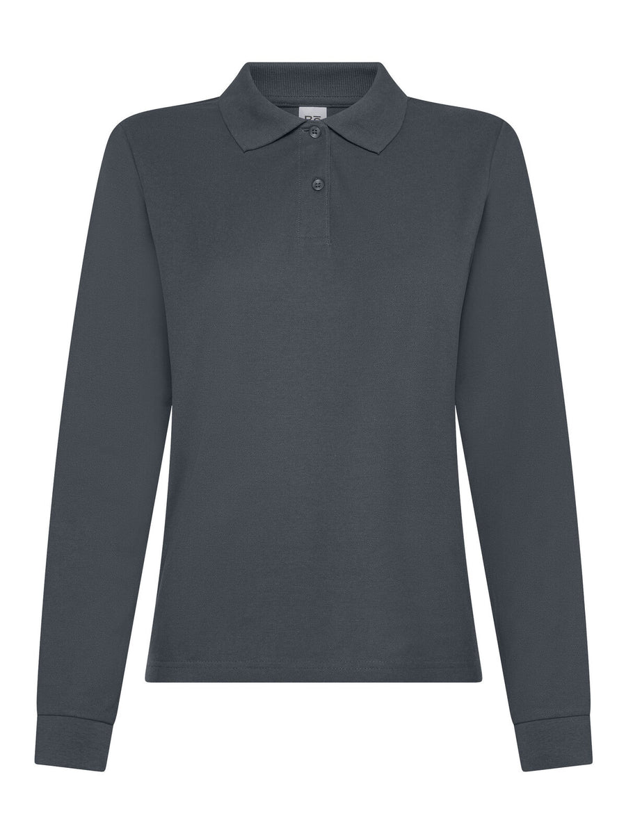 Evolution Polo Women LS Damen Poloshirt – Black Spider