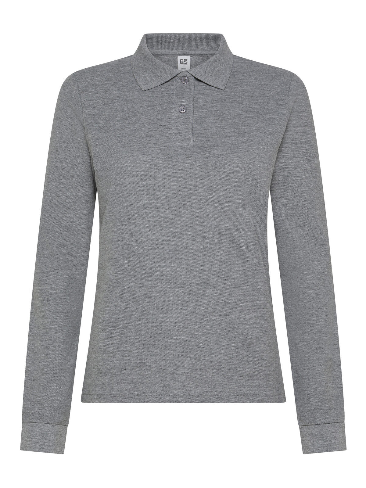 Evolution Polo Women LS Damen Poloshirt – Black Spider – Farbe grey heather – individuell veredelbar