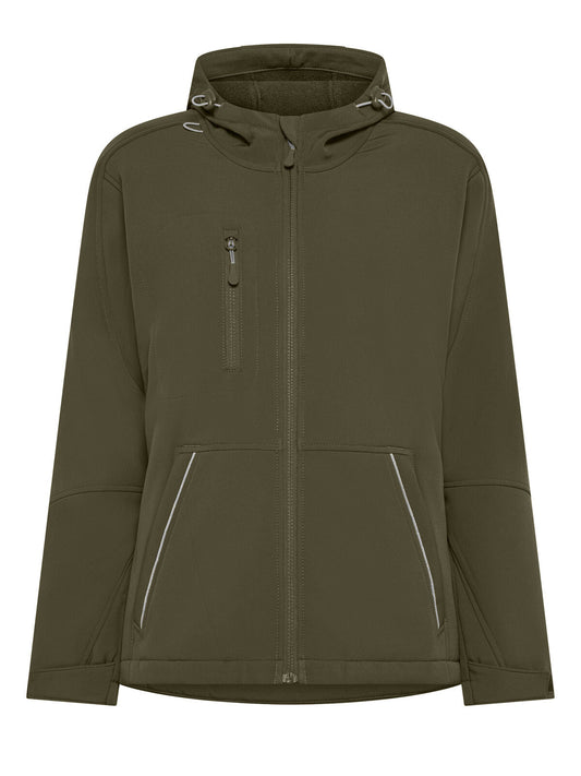 Storm padded women Damen Softshell – Black Spider – Farbe military – individuell veredelbar