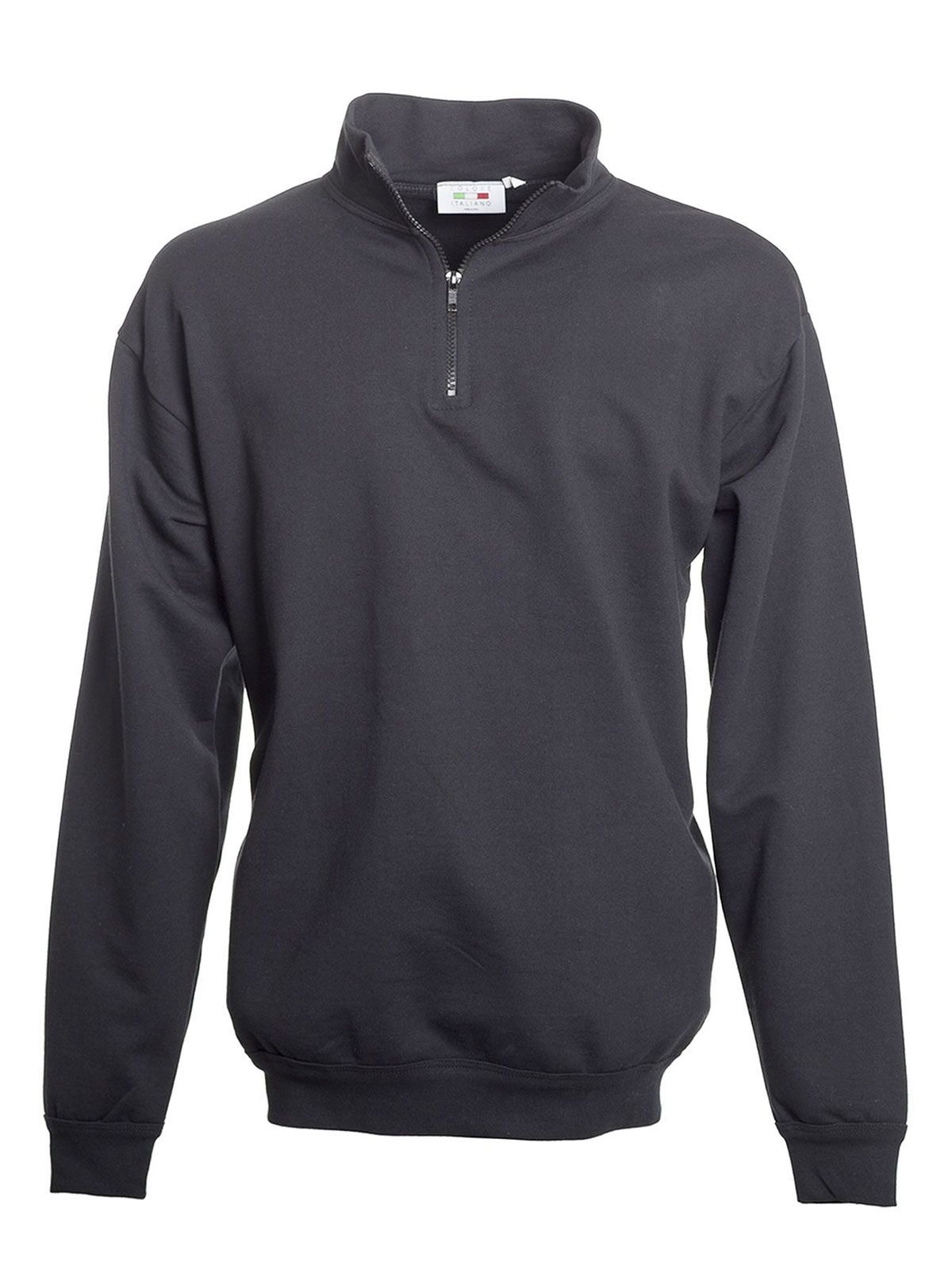 Zip Neck Sweat Herren Sweatshirt / Hoodie – Black Spider – Farbe Schwarz – individuell veredelbar