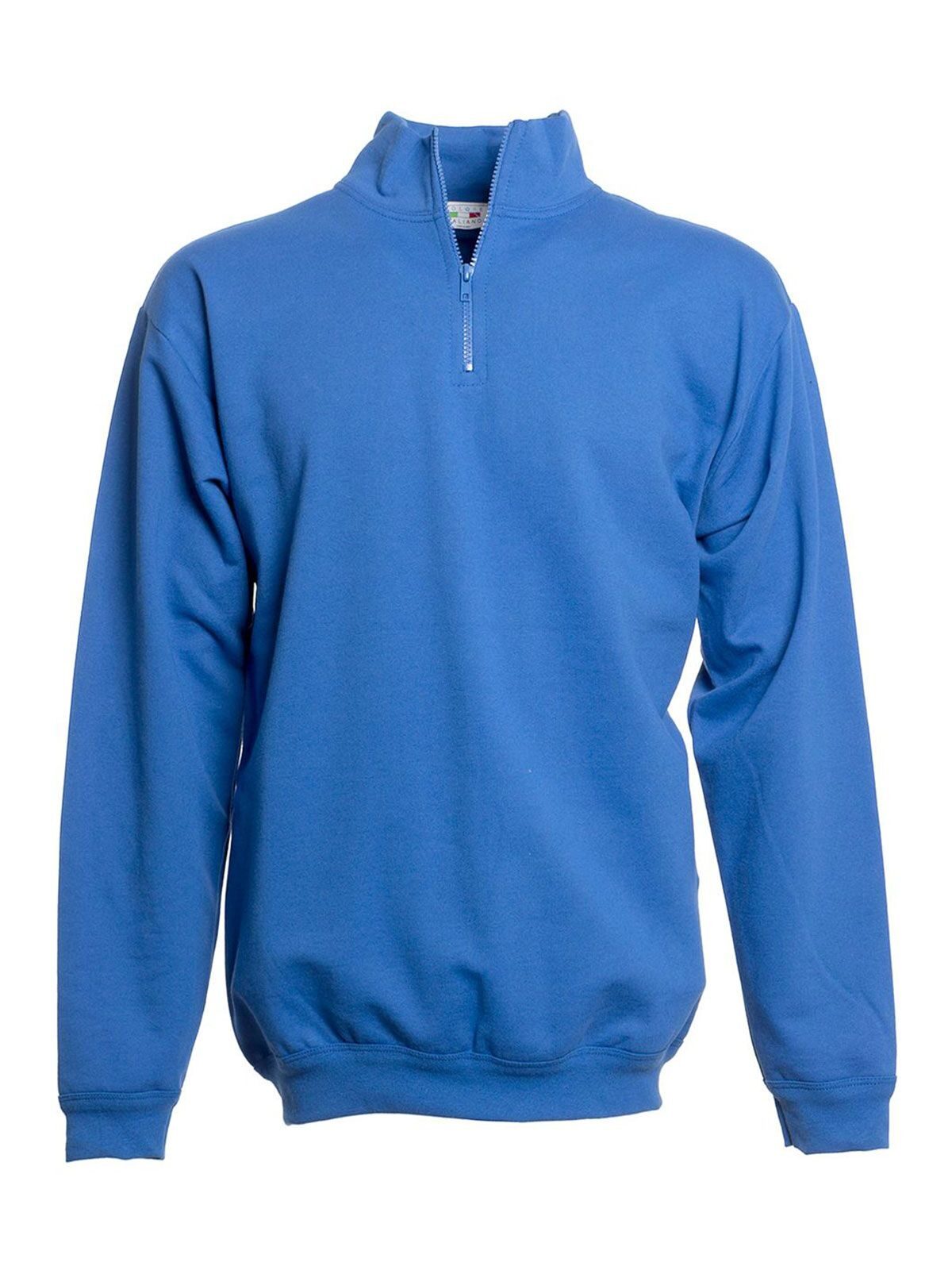 Zip Neck Sweat Herren Sweatshirt / Hoodie – Black Spider – Farbe Royalblau – individuell veredelbar