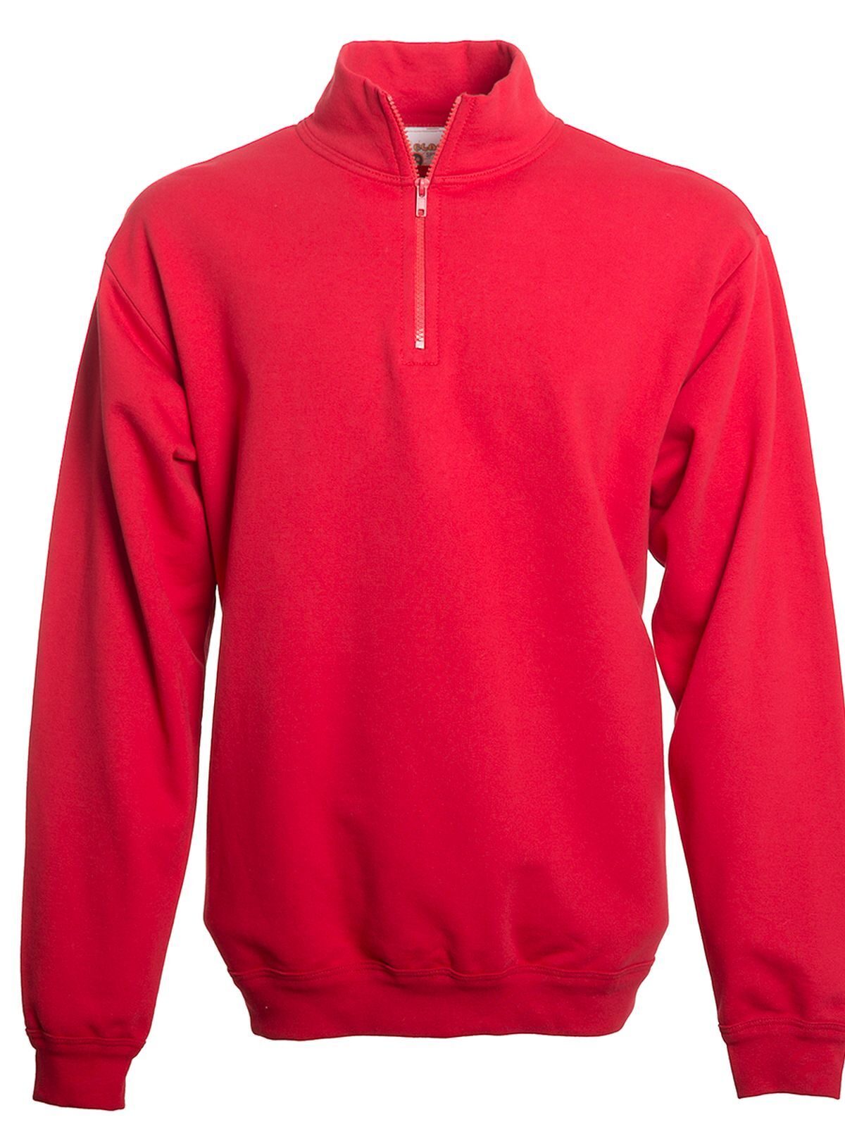 Zip Neck Sweat Herren Sweatshirt / Hoodie – Black Spider – Farbe Rot – individuell veredelbar