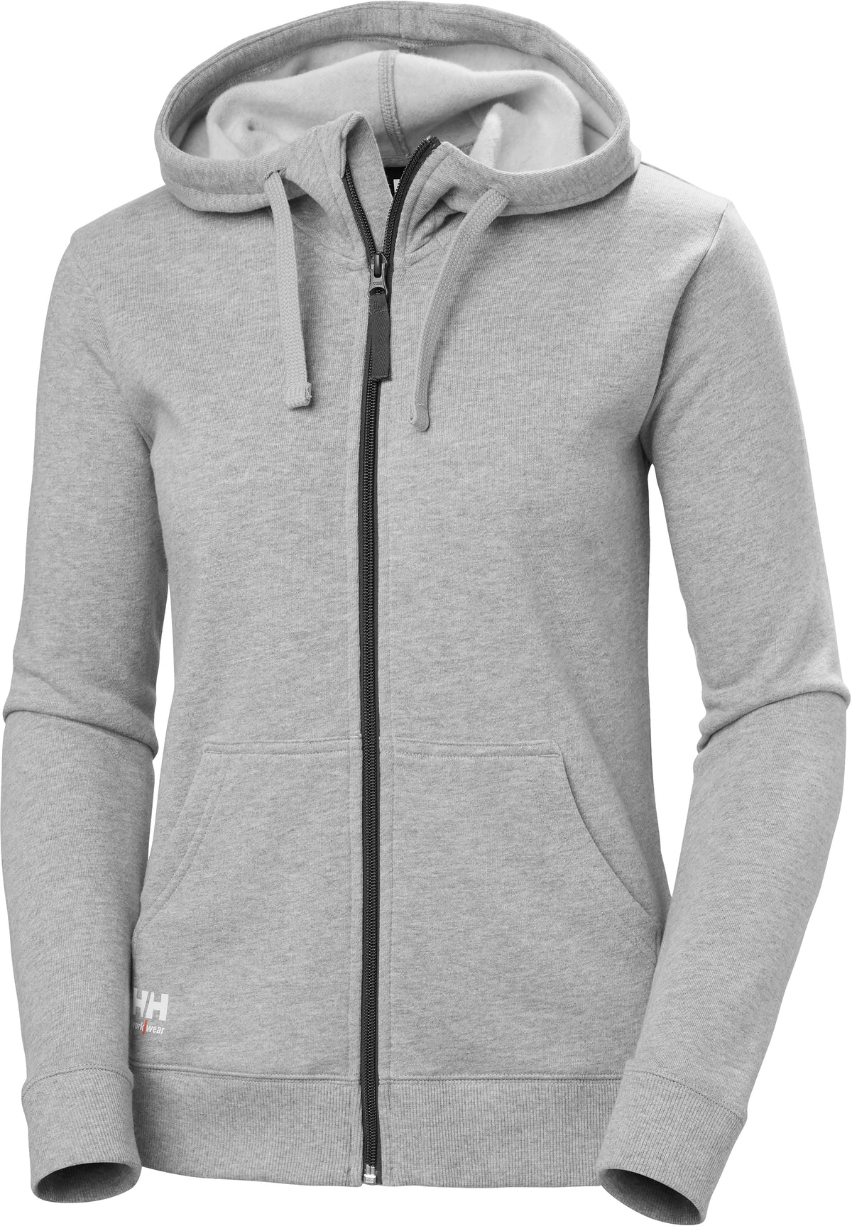 Damen-Sweatjacke Classic 79323 mit Kapuze – Graumeliert