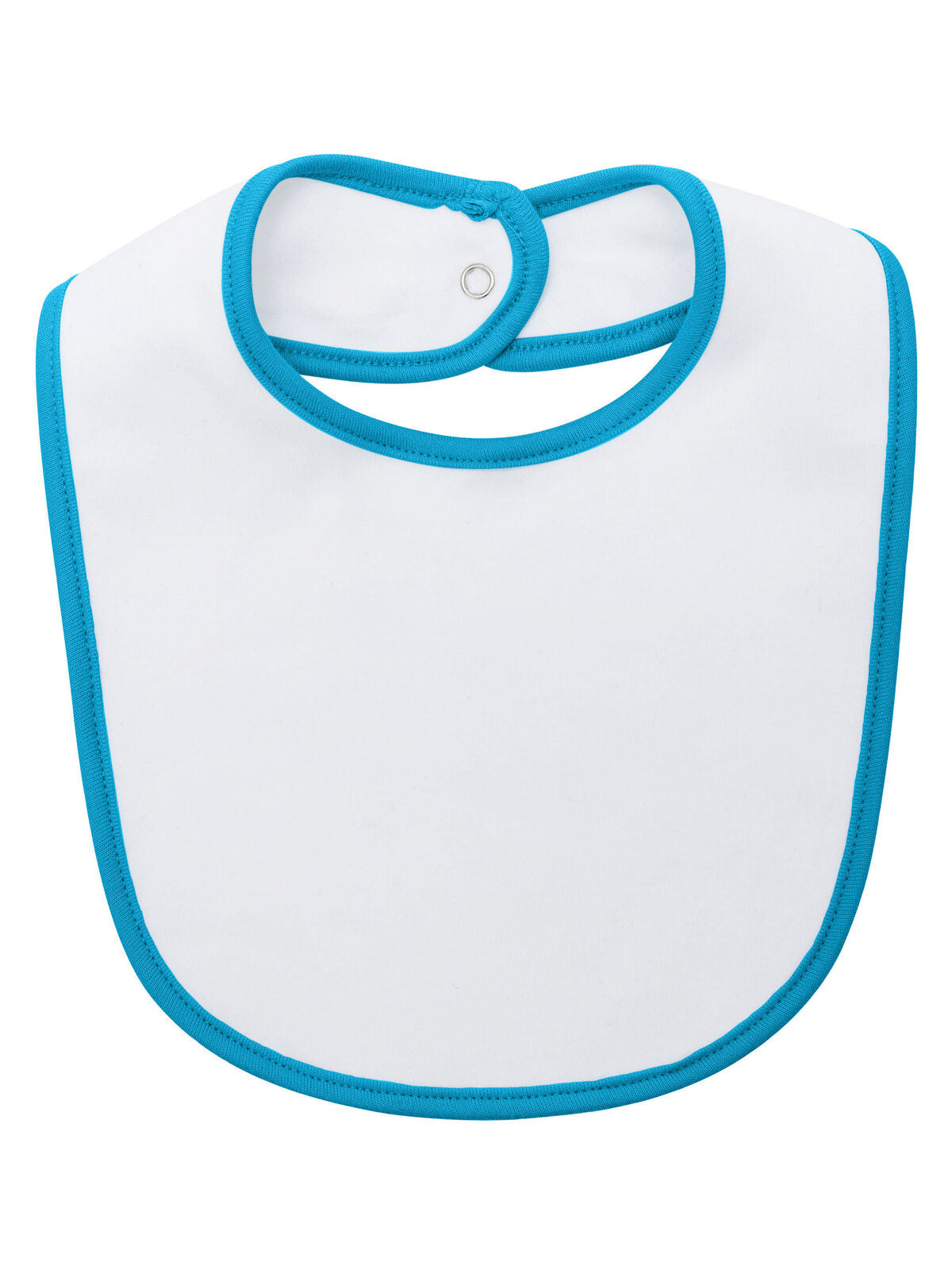 Baby bib double layer Babybekleidung – Black Spider – Farbe white/turquoise – individuell veredelbar