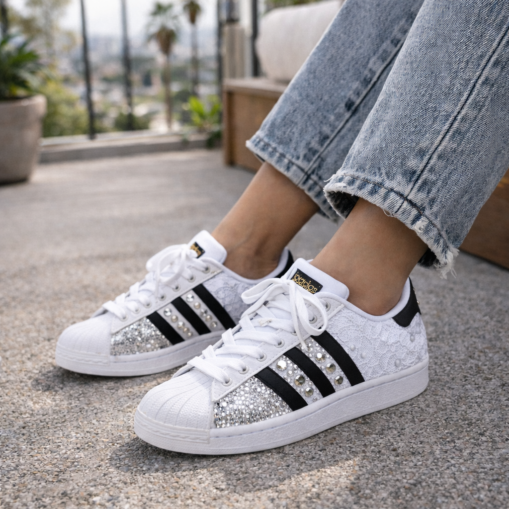 LA1970 Sneakers personalizzate – Adidas Superstar Pizzo Bianco