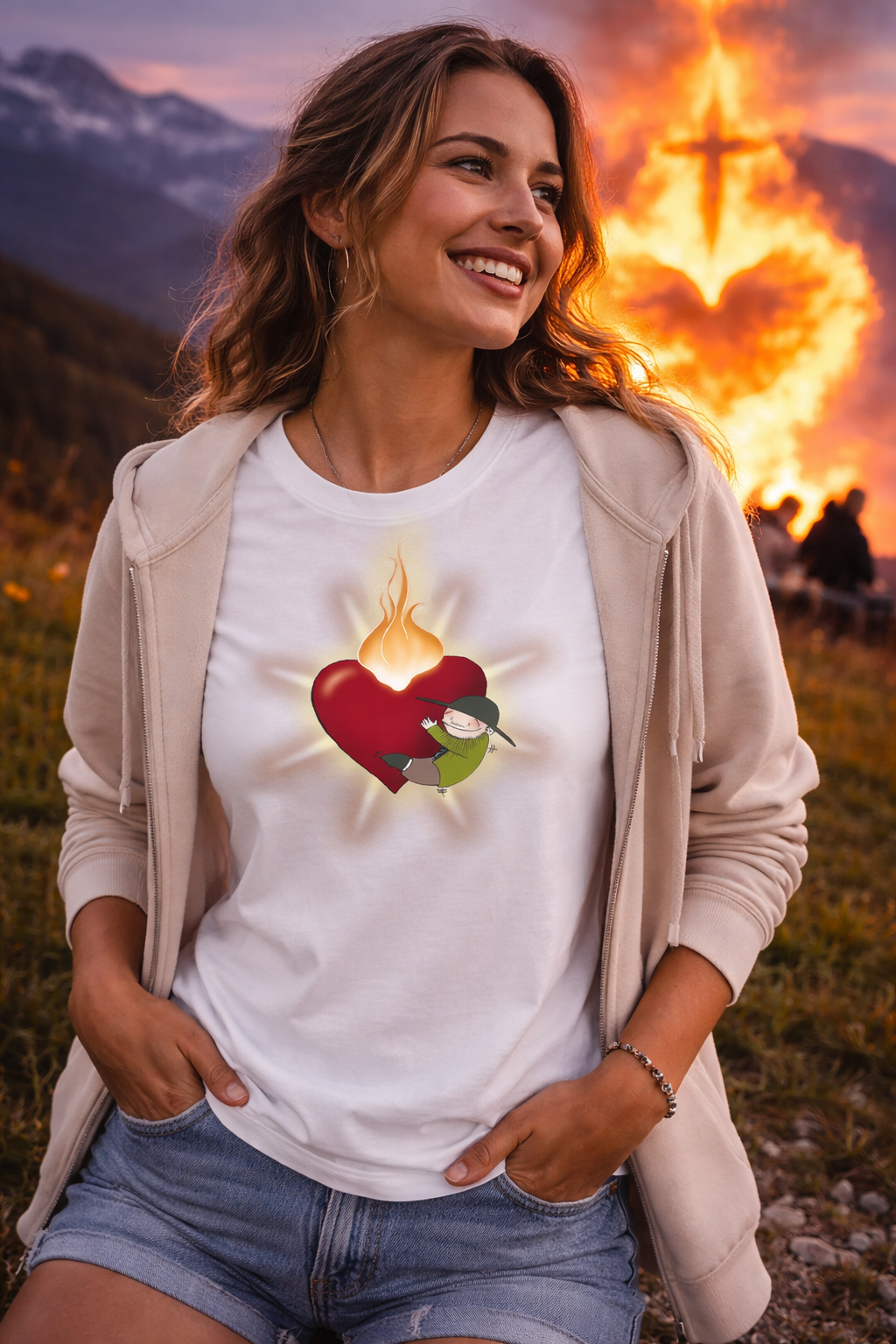 Jochen Gasser Damen T-Shirt – HOFER Herz