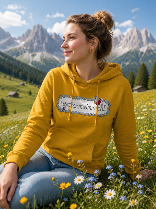 Jochen Gasser Damen Hoodie – Vergissmeinnicht Pulli