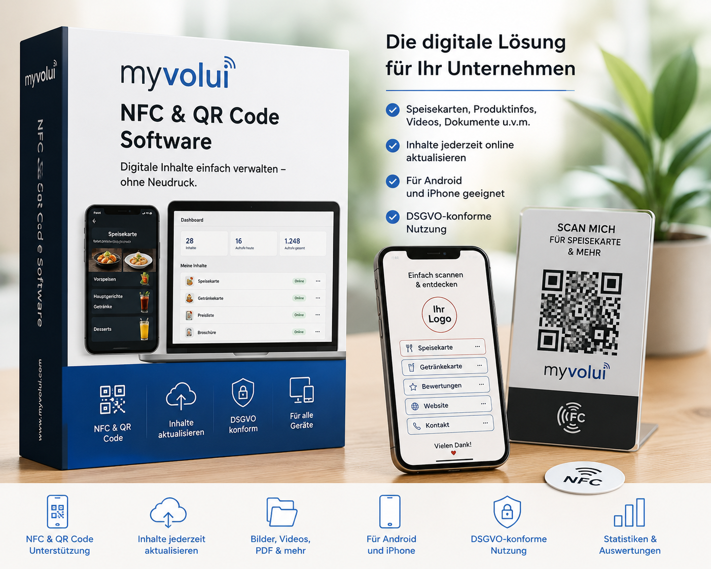 myvolui NFC & QR Code Software – Die digitale Lösung für Ihr Unternehmen