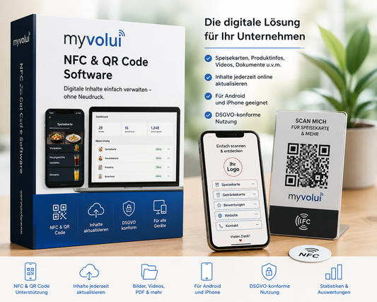 myvolui NFC & QR Code Software – Die digitale Lösung für Ihr Unternehmen
