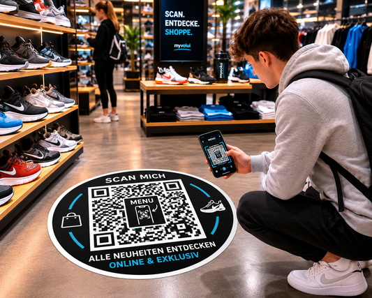 myvolui QR-Code Aufkleber Premium – Wasserfest &amp; Kratzfest (ab 50 Stück)
