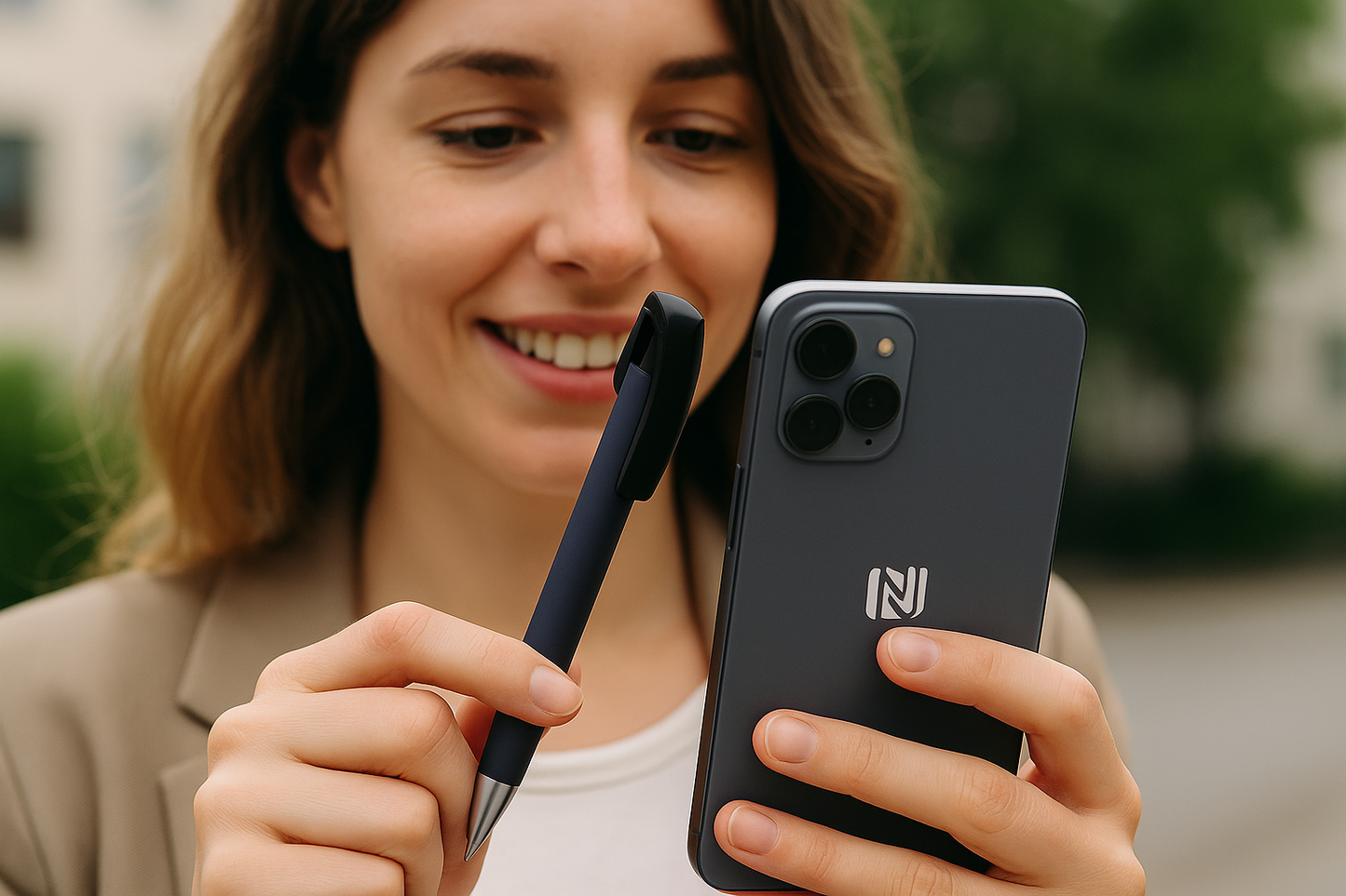 LA1970 TRINITY GUM Softtouch NFC Kugelschreiber – Schwarz