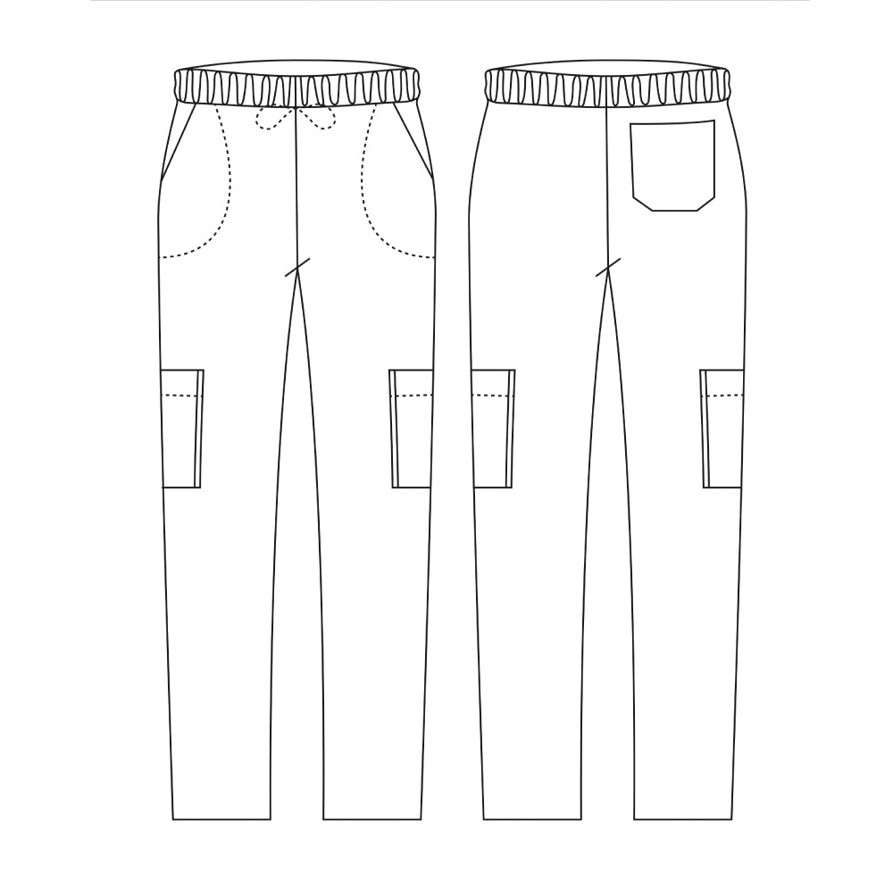Unisex-Kochhose Coulisse Leg Pocket – Schwarz – Bild 2