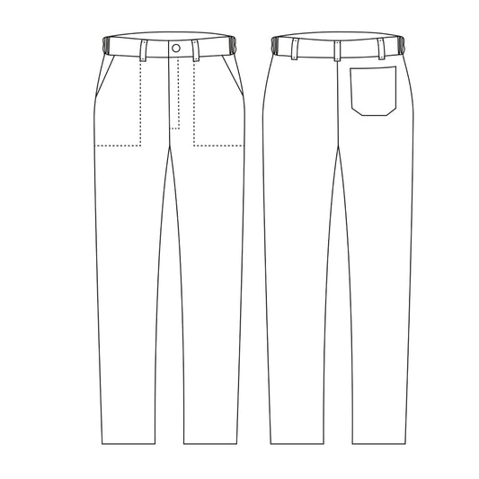 Unisex-Kochhose Slim Fit – Weiß – Bild 2