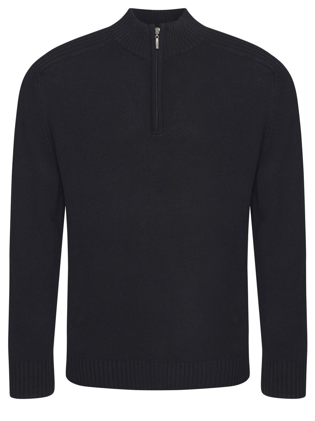 Wakhan 1/4 Zip Knit Sweater Strick / Weste – Ecologie by AWDis – Farbe Schwarz – individuell veredelbar