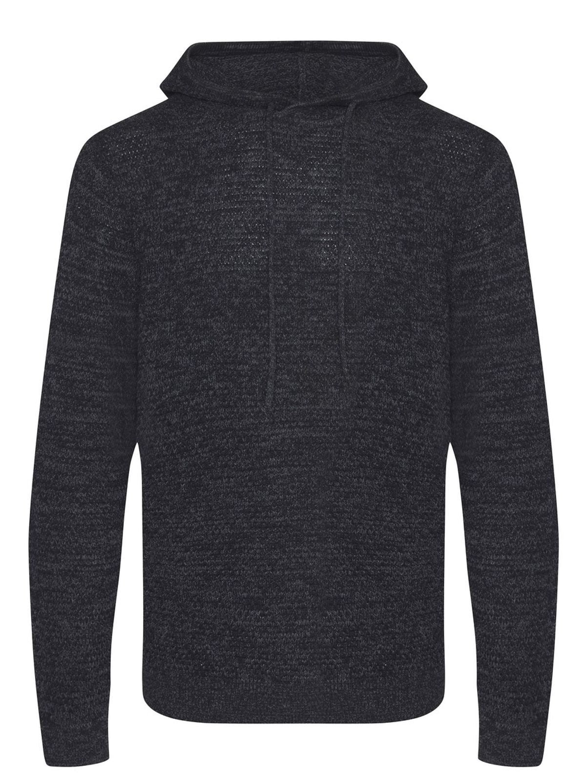 Iguazu Knitted Hoody Strick / Weste – Ecologie by AWDis – Farbe charcoal/black – individuell veredelbar