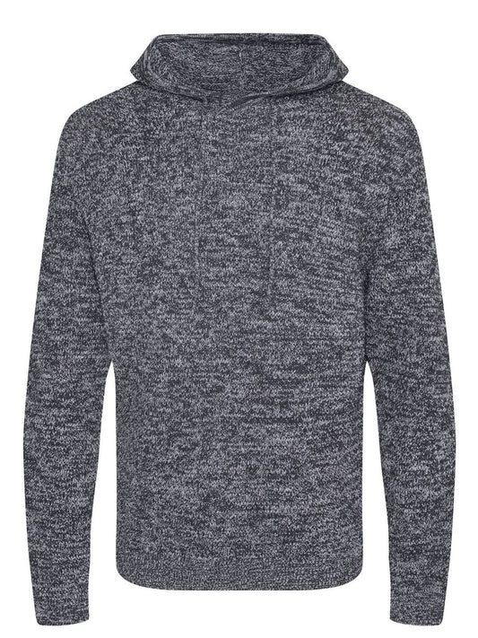 Iguazu Knitted Hoody Strick / Weste – Ecologie by AWDis – Farbe heather grey/charcoal – individuell veredelbar