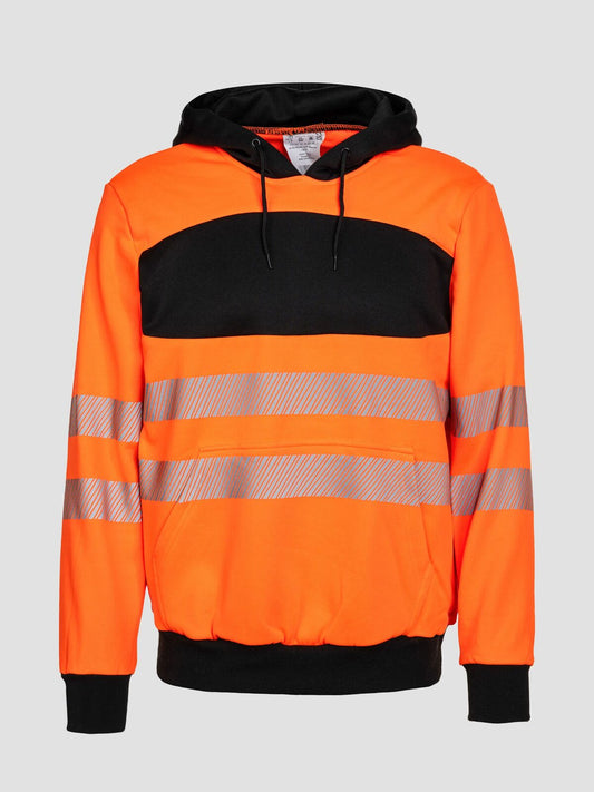 Hi-viz Hoody Herren Sweatshirt / Hoodie – Korntex – Farbe Orange/Black – individuell veredelbar