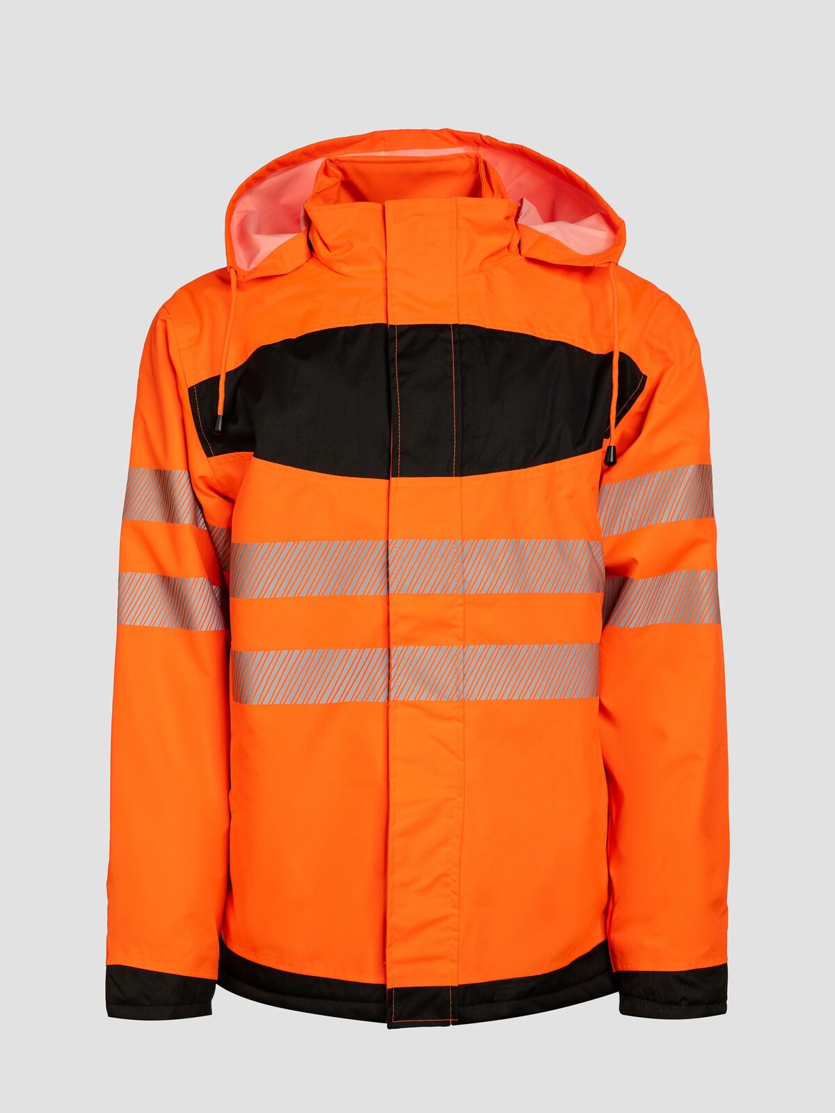 Winterparka Herren Jacke – Korntex – Farbe Orange/Black – individuell veredelbar