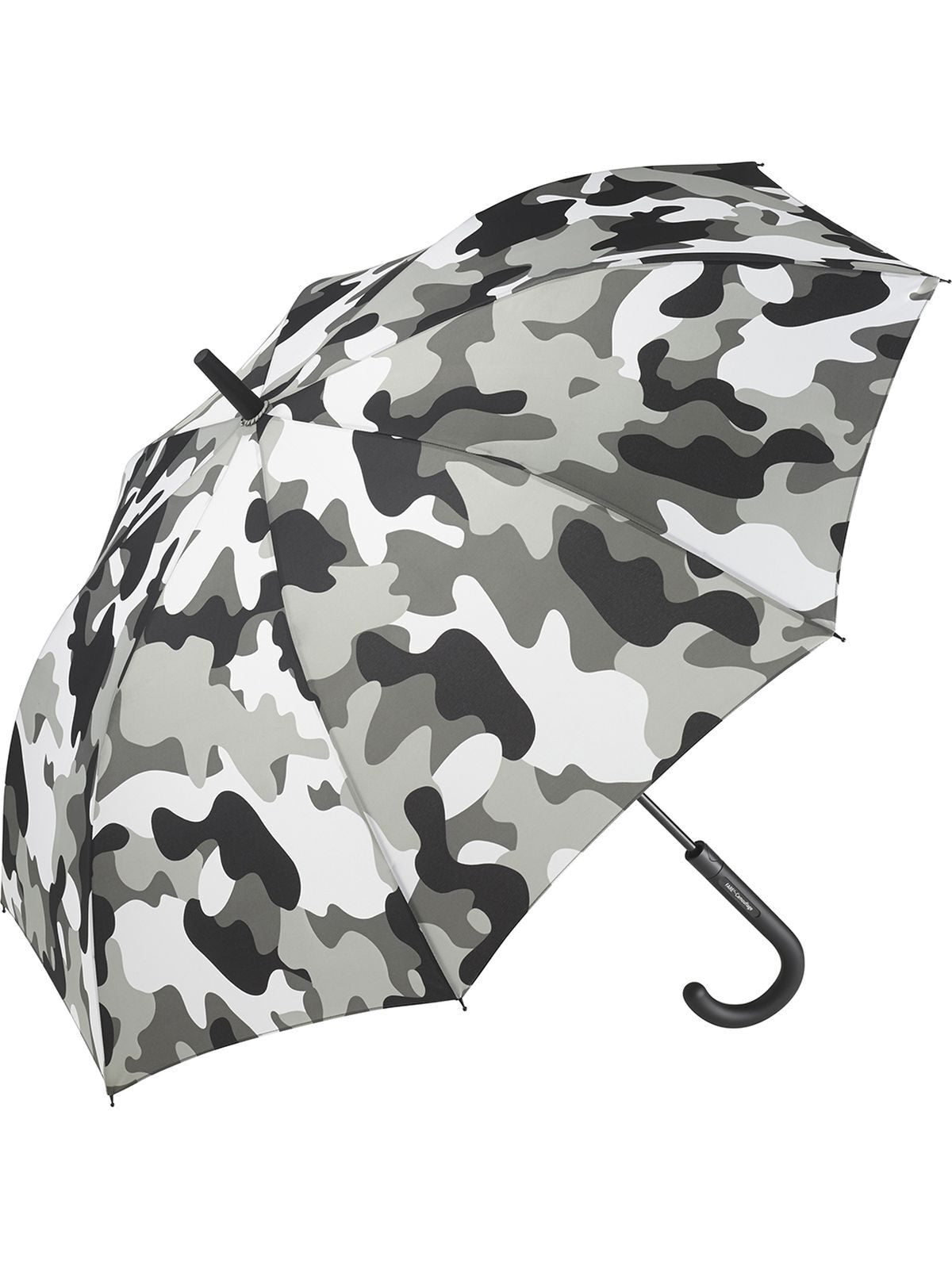 Ombrello bastone AC ®-Camouflage Regenschirm – FAre – Farbe Grey-Combi – individuell veredelbar