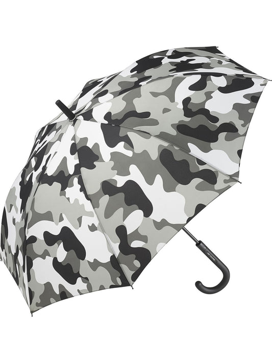 Ombrello bastone AC ®-Camouflage Regenschirm – FAre – Farbe Grey-Combi – individuell veredelbar
