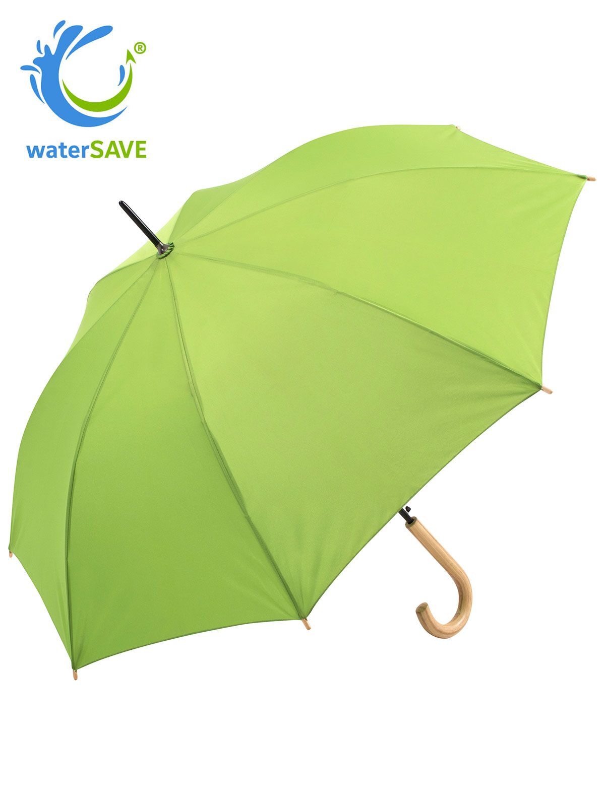AC regular umbrella ÖkoBrella Regenschirm – FAre – Farbe Lime ws – individuell veredelbar