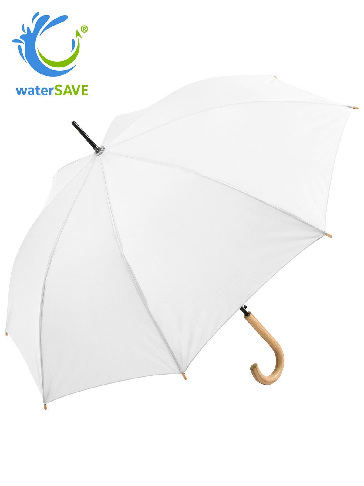 AC regular umbrella ÖkoBrella Regenschirm – FAre – Farbe Natural White ws – individuell veredelbar