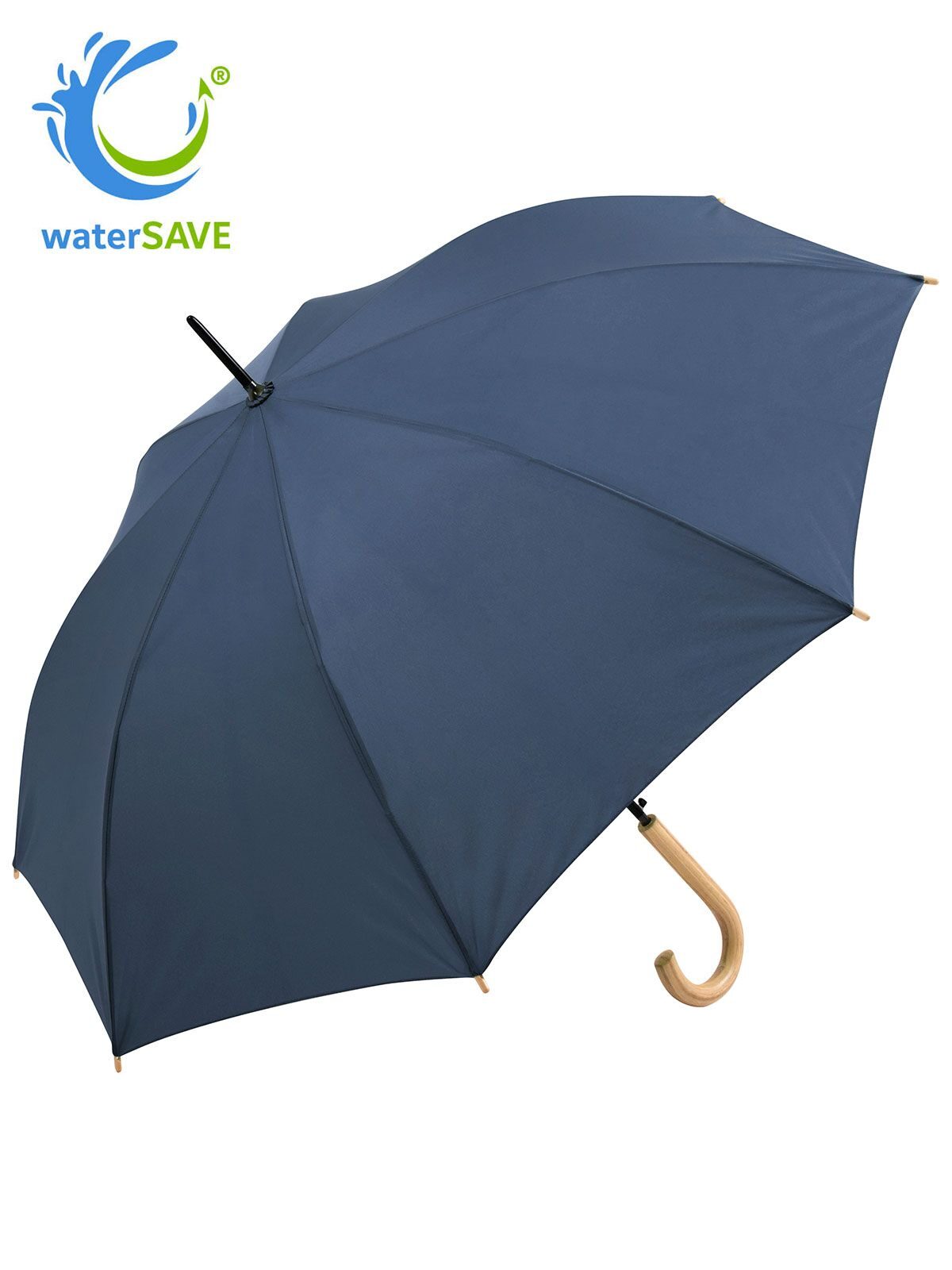 AC regular umbrella ÖkoBrella Regenschirm – FAre – Farbe Navy ws – individuell veredelbar