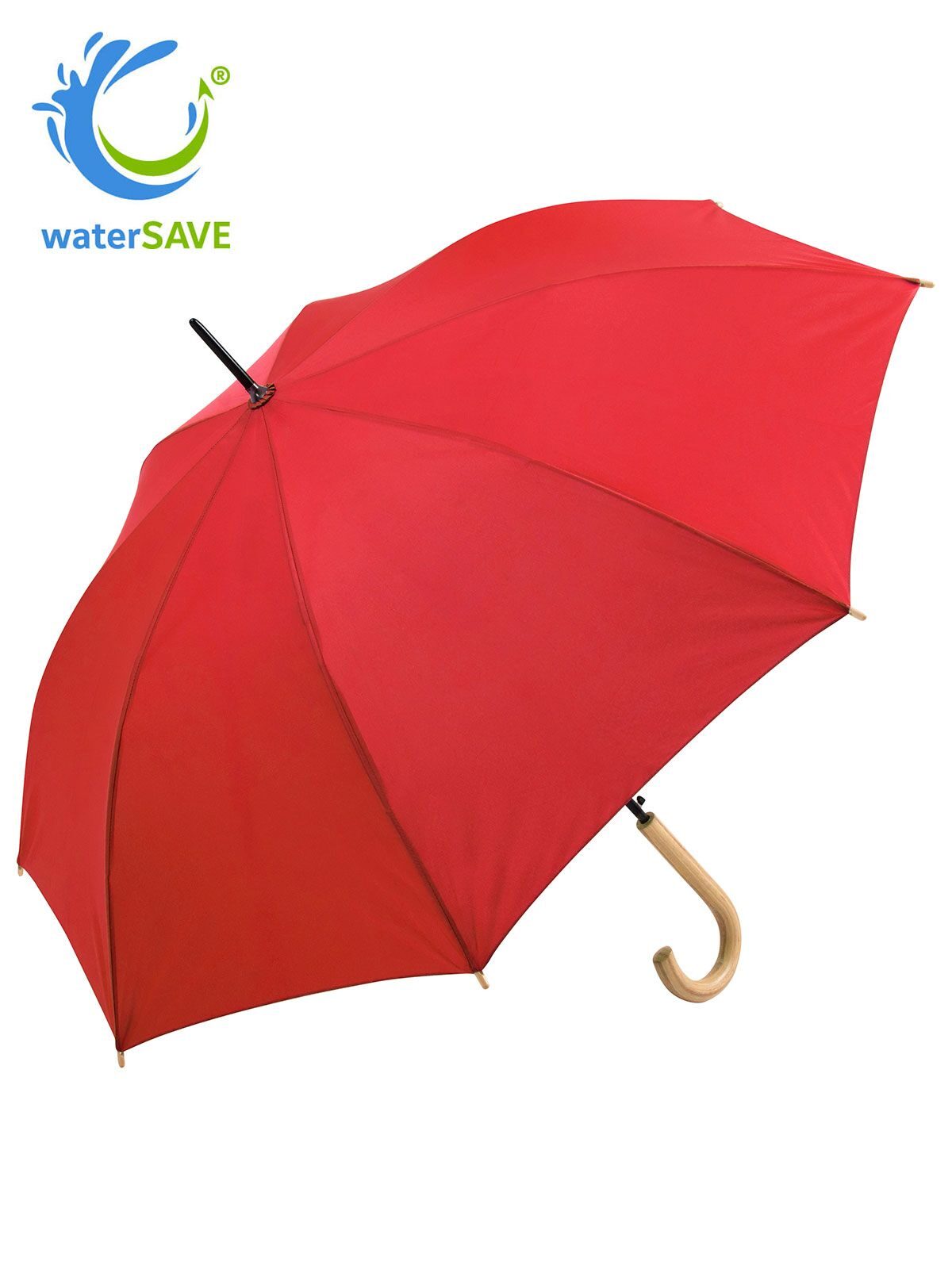 AC regular umbrella ÖkoBrella Regenschirm – FAre – Farbe Red ws – individuell veredelbar