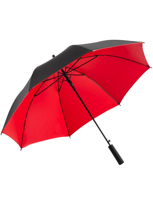 AC regular umbrella ® Doubleface Regenschirm – FAre – Farbe Black-Red – individuell veredelbar