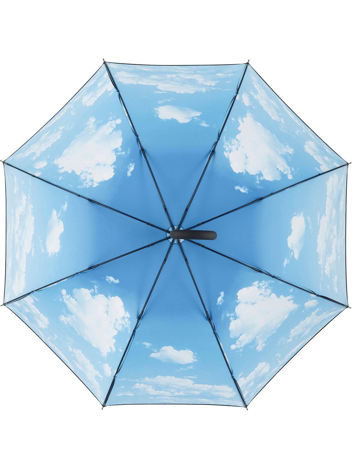 AC regular umbrella ®-Nature Regenschirm – FAre – Farbe Black/Cloud design – individuell veredelbar