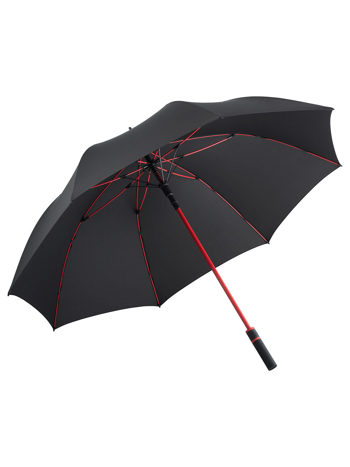 AC golf umbrella ® Style Herren Regenschirm – FAre – Farbe Black-Red ws – individuell veredelbar