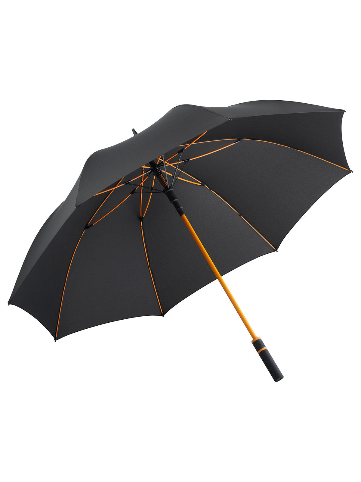 AC golf umbrella ® Style Herren Regenschirm – FAre – Farbe Black-Orange – individuell veredelbar