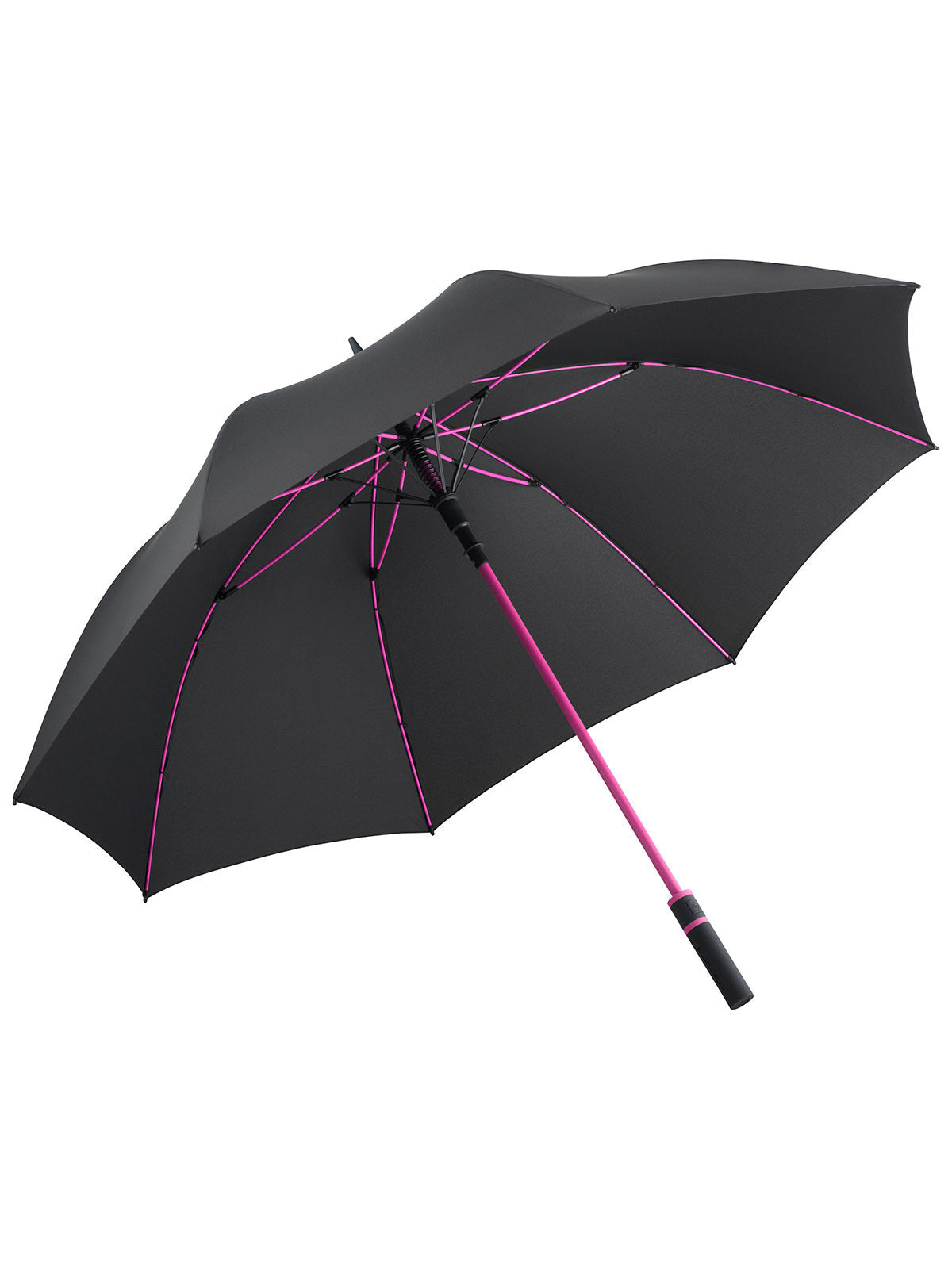 AC golf umbrella ® Style Herren Regenschirm – FAre – Farbe Black-Magenta – individuell veredelbar