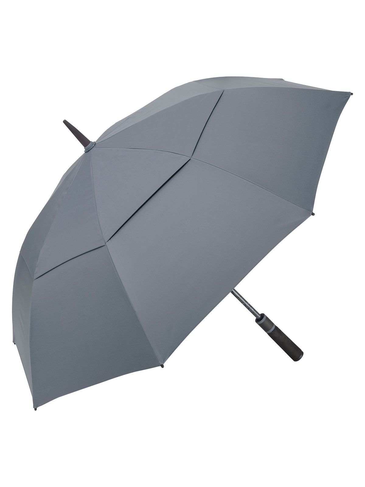 AC golf umbrella ®-Doubleface XL Vent Herren Regenschirm – FAre – Farbe Grey wS/Black – individuell veredelbar