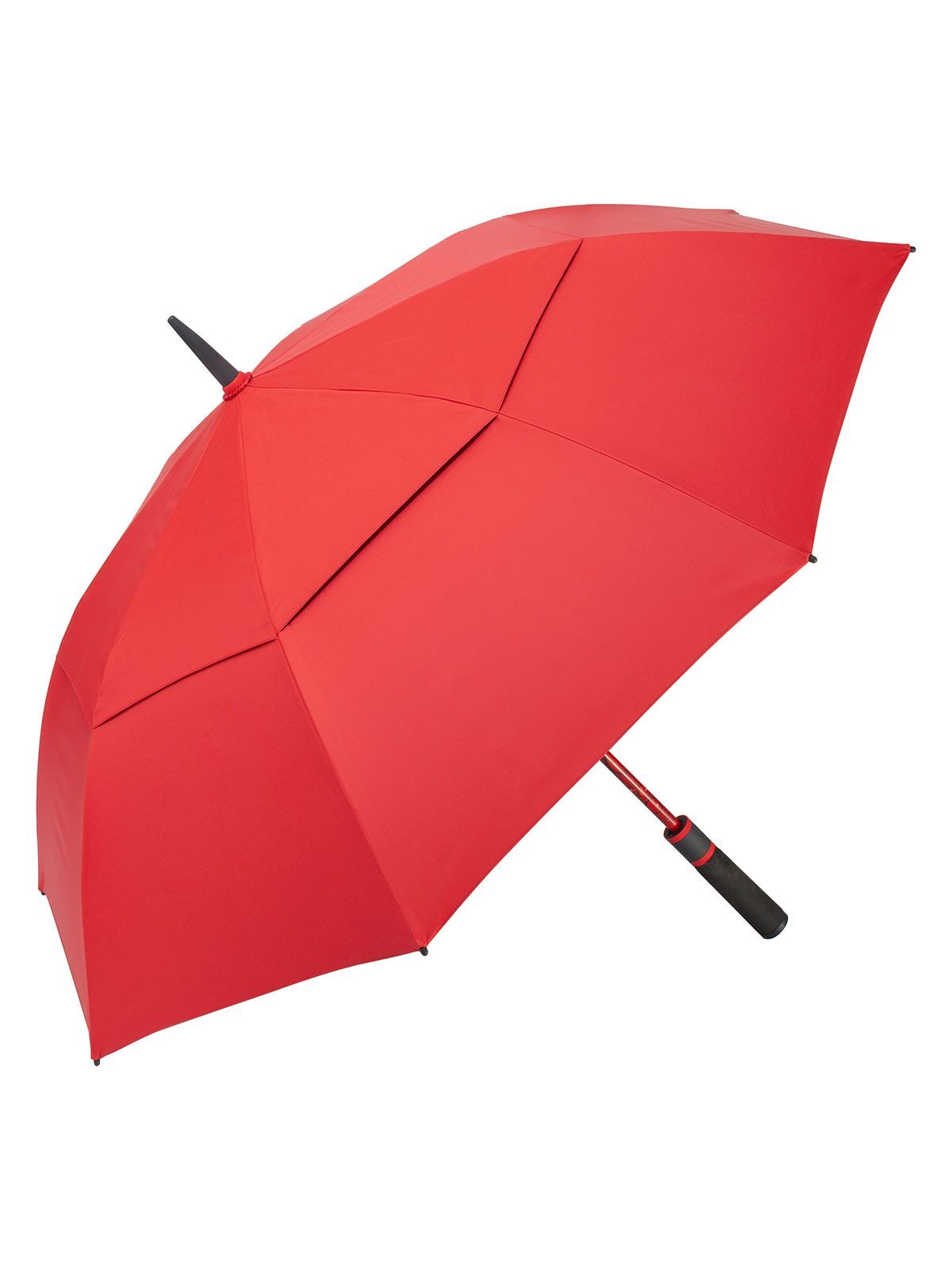 AC golf umbrella ®-Doubleface XL Vent Herren Regenschirm – FAre – Farbe Red wS/Black – individuell veredelbar