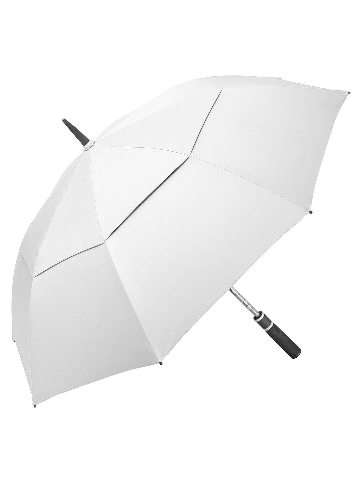 AC golf umbrella ®-Doubleface XL Vent Herren Regenschirm – FAre – Farbe Nature White wS/Black – individuell veredelbar