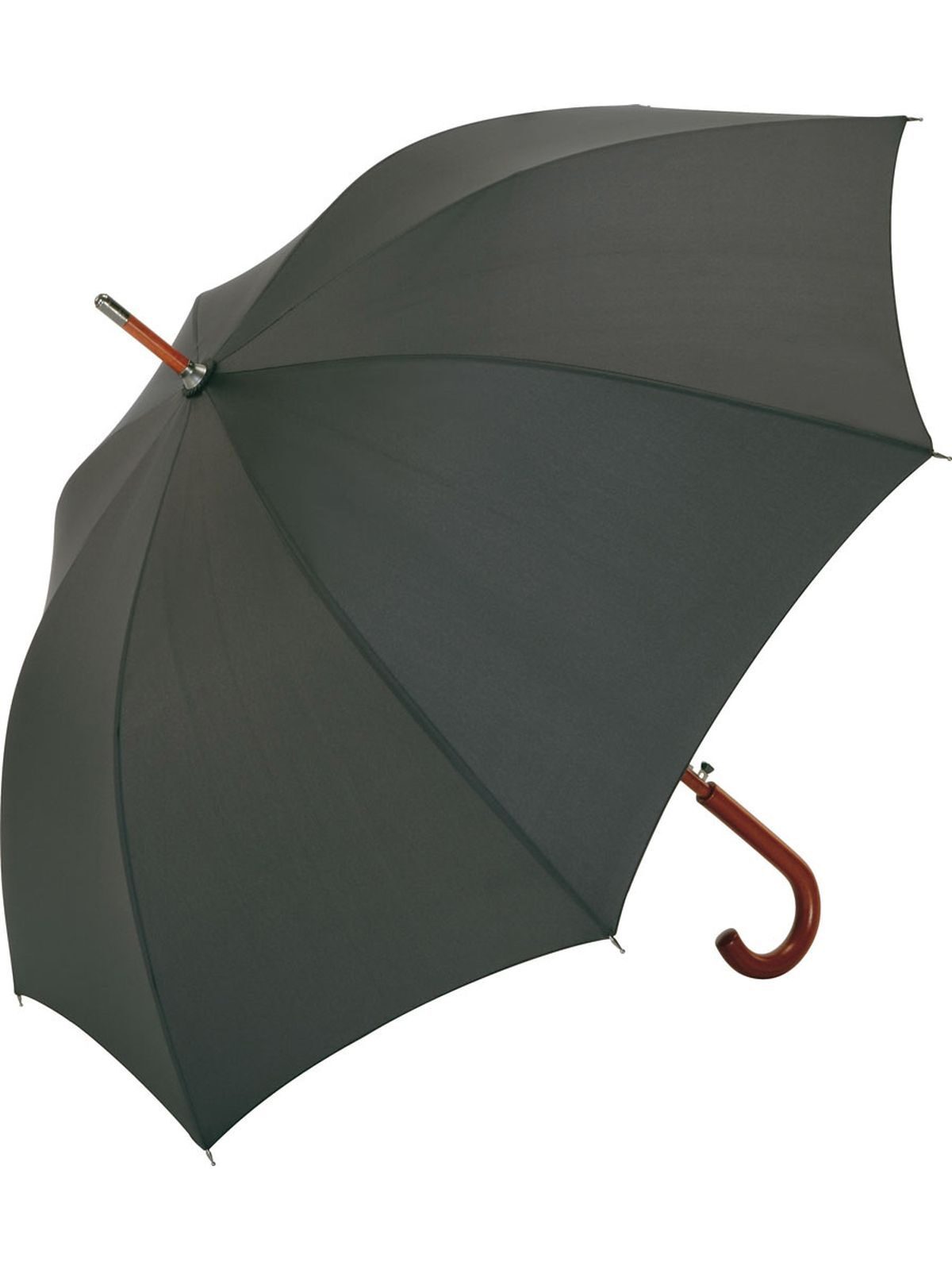 AC woodshaft regular umbrella Regenschirm – FAre – Farbe Anthrazit – individuell veredelbar