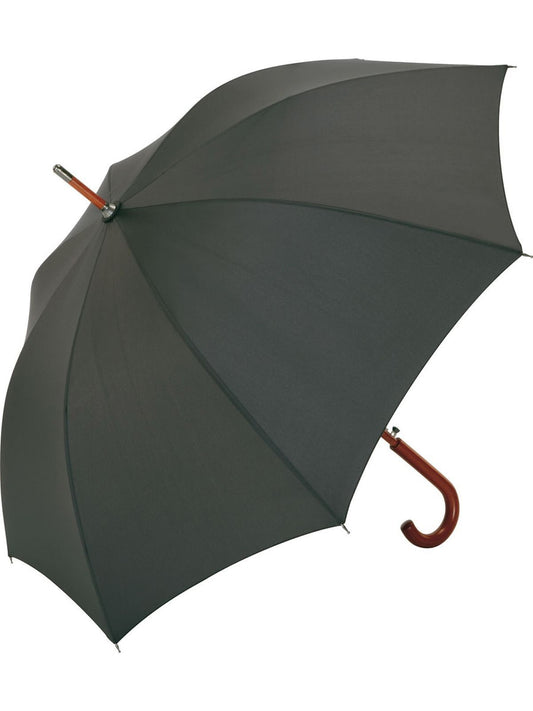 AC woodshaft regular umbrella Regenschirm – FAre – Farbe Anthrazit – individuell veredelbar