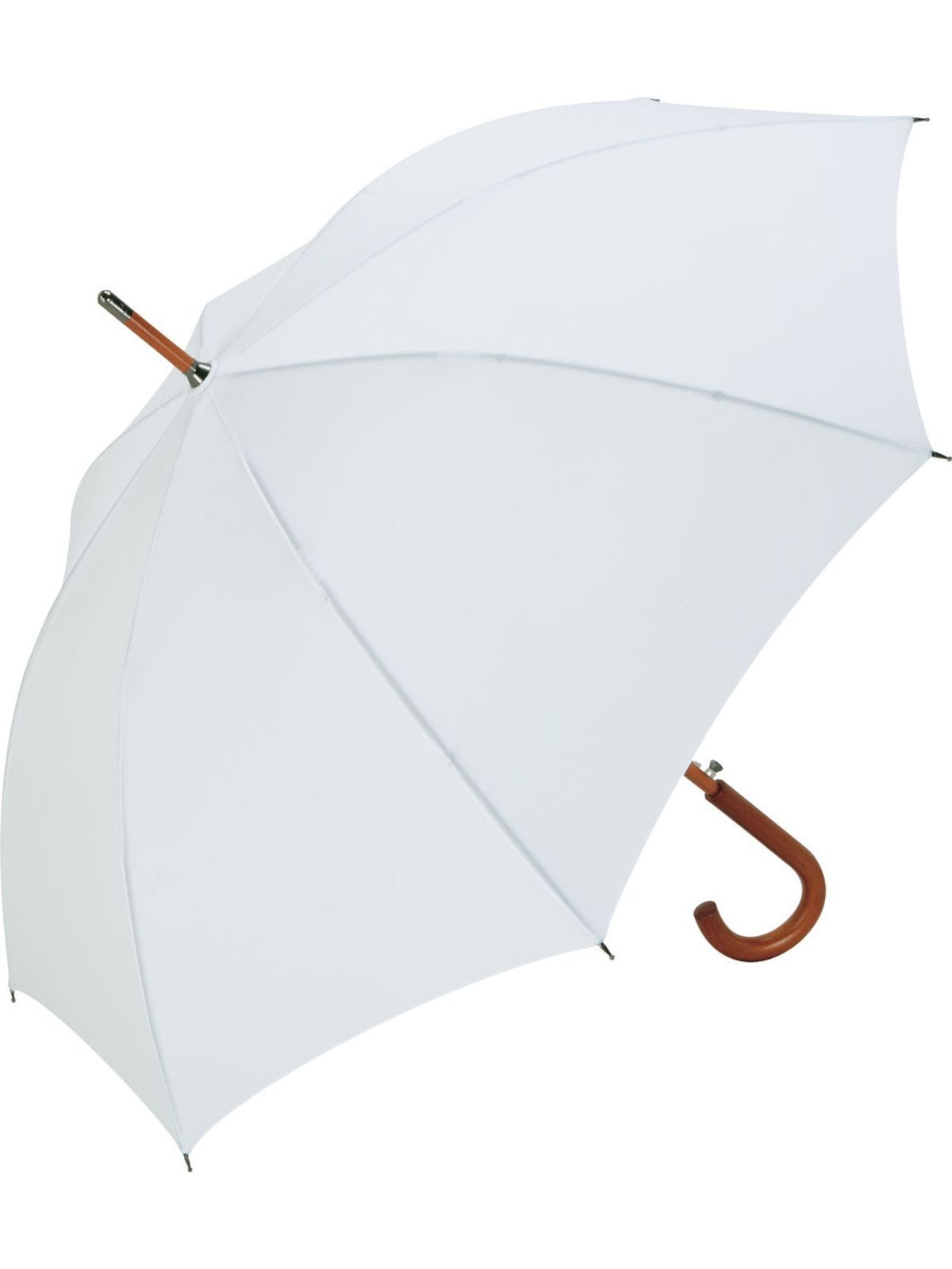 AC woodshaft regular umbrella Regenschirm – FAre – Farbe Weiß – individuell veredelbar