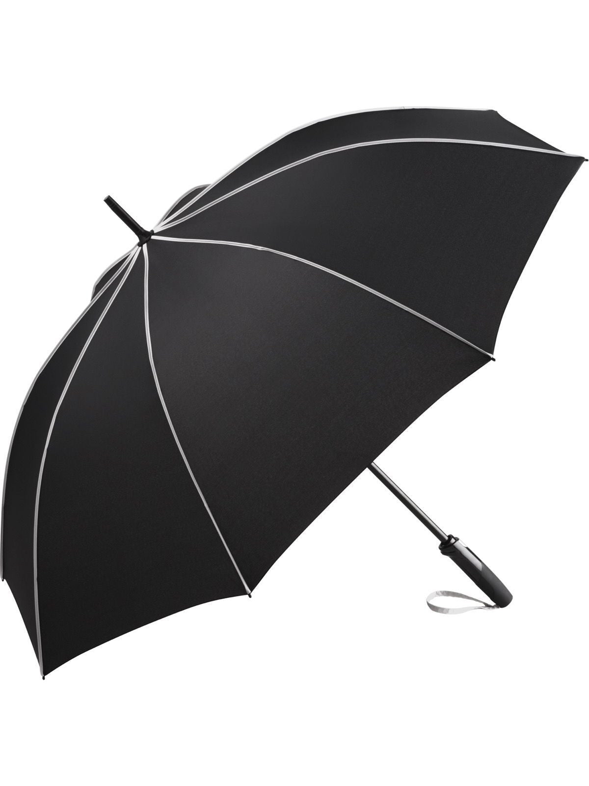 AC midsize umbrella ®-Seam Regenschirm – FAre – Farbe Black-Light Grey – individuell veredelbar