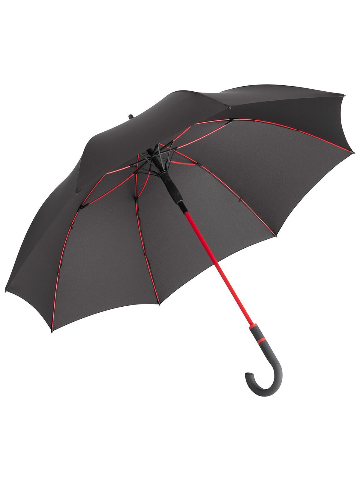AC midsize umbrella -Style Herren Regenschirm – FAre – Farbe Black-Red – individuell veredelbar