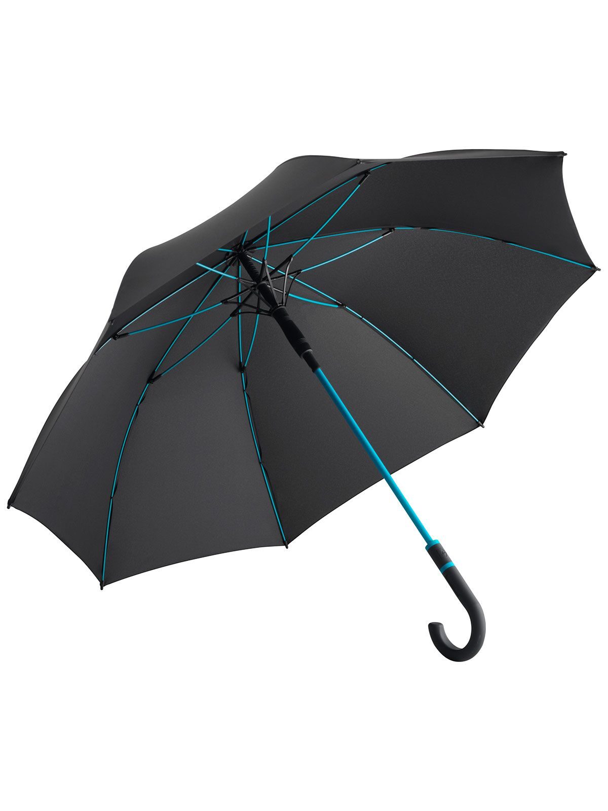 AC midsize umbrella -Style Herren Regenschirm – FAre – Farbe Black-Petrol – individuell veredelbar