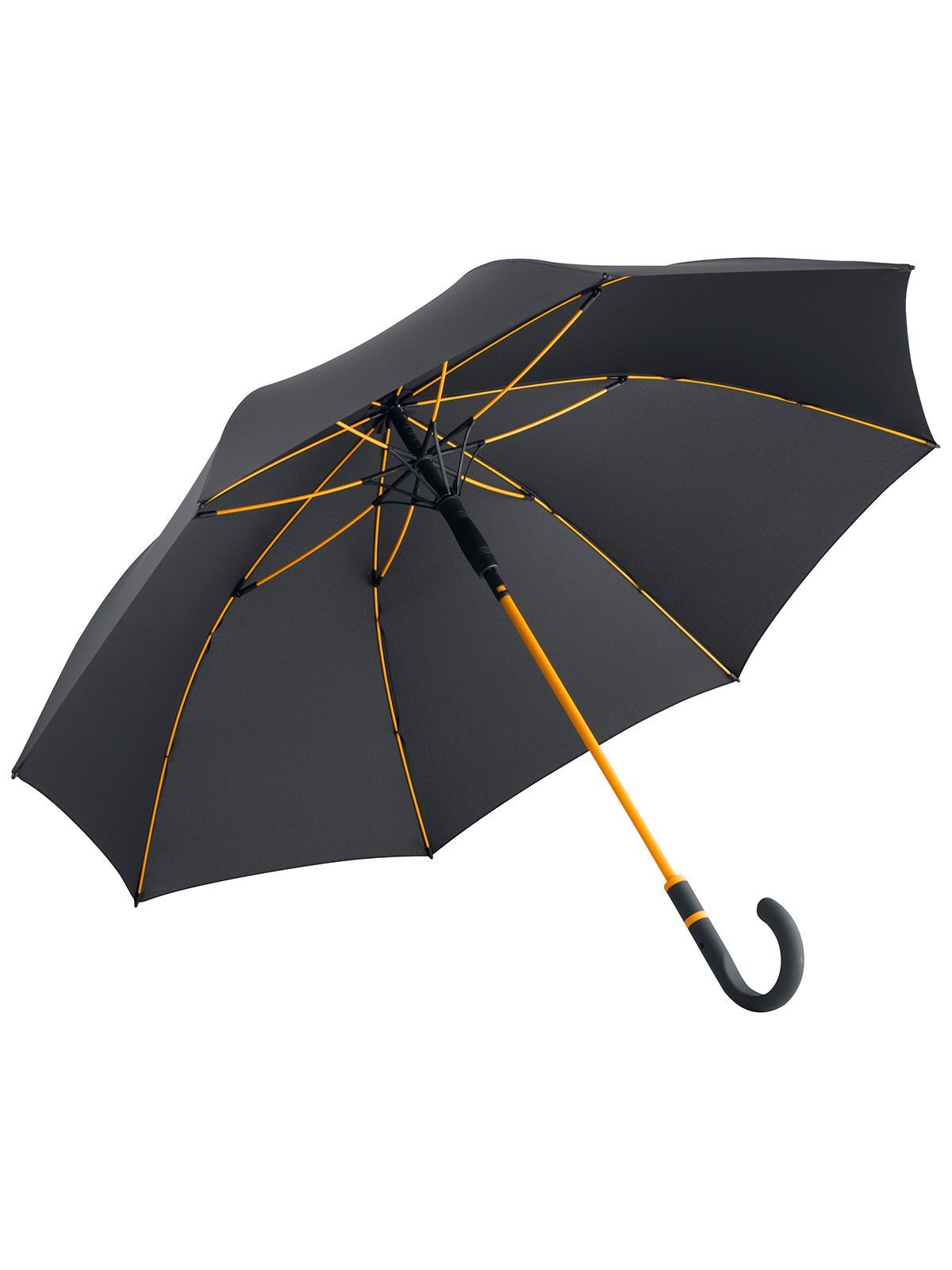 AC midsize umbrella -Style Herren Regenschirm – FAre – Farbe Black-Orange – individuell veredelbar